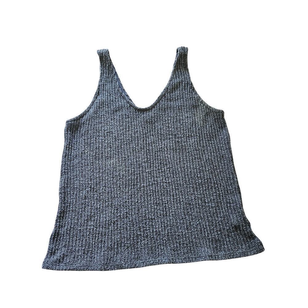 MTS Grey Knit Sleeveless Top Size Large Polyester/Rayon - Picture 3 of 5
